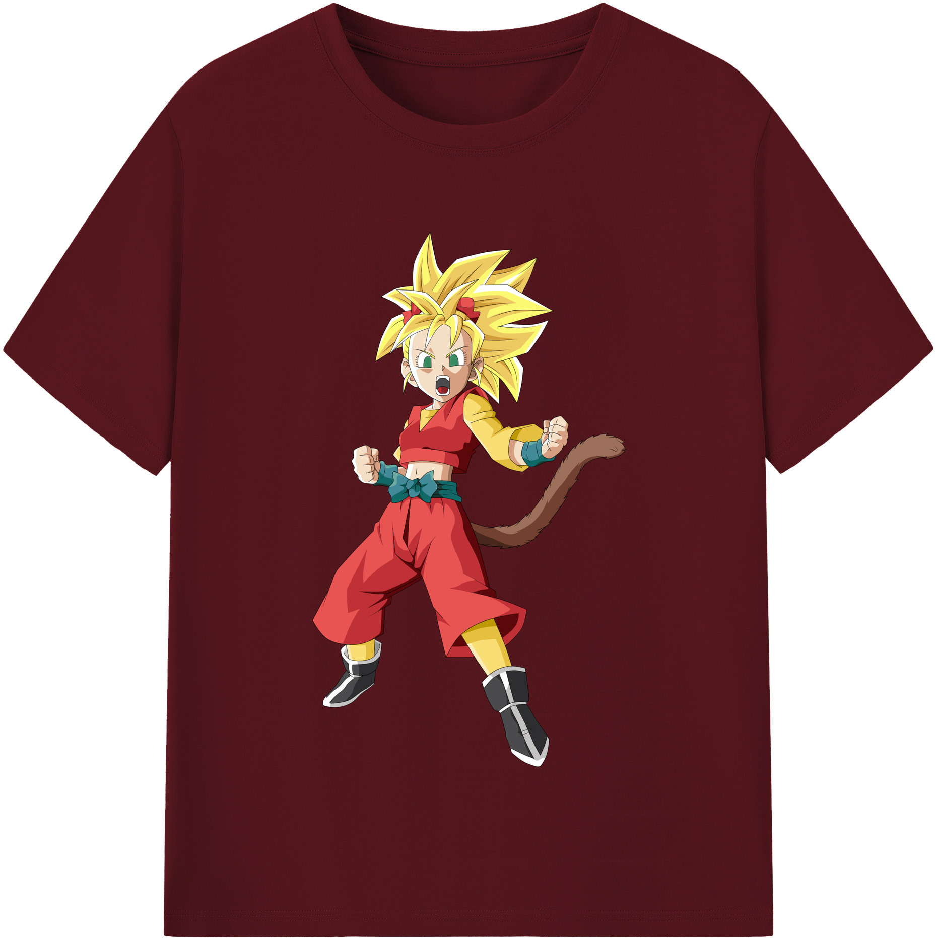 （画像用） ドラゴンボール カリフラ DRAGON BALL Caulifla 綿100％半袖Tシャツ（フロントプリント）